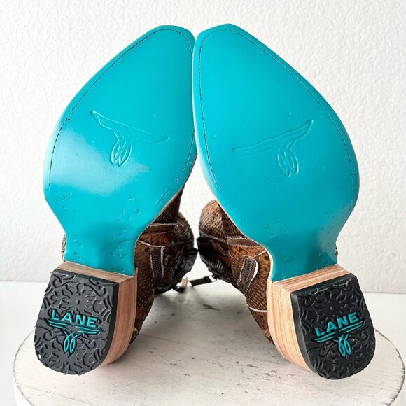 Lane VICKSON Womens Cowboy Bootie Size 6 Copperhead Western Short Boots Snip Toe - Picture 8 of 11